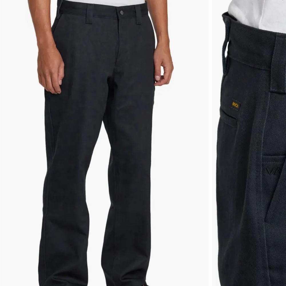 NWT RVCA Men’s Americana Chino Pant, Relaxed Fit, Size 29, Charcoal Grey
